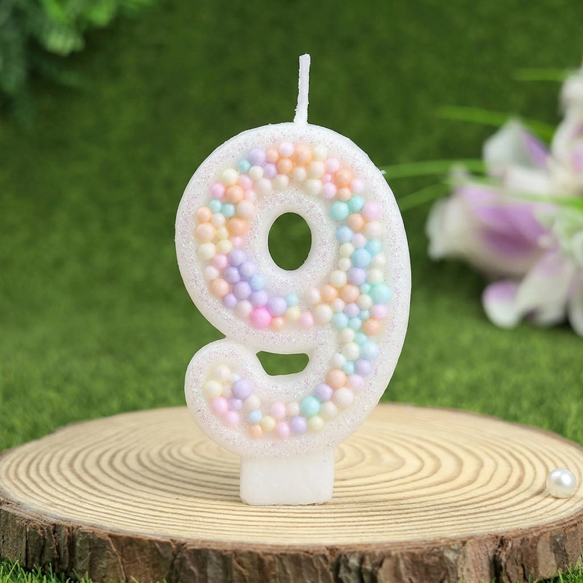 bougies numérales colorées blanc pastel anniversaire gâteau décoratives cire paraffine fixations invisibles set couteau