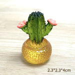 miniature cactus résine verte jaune rouge artisanale transparente décoration extérieure succulente