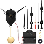 kit horloge quartz diy aiguilles noires or rouges métal brillant vintage batteries poids pendule