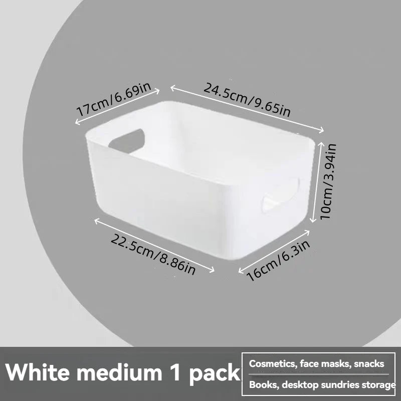 boîtes rangement moderne boîtes bacs plastique opaques couleurs variées beige blanc orange bleu sans