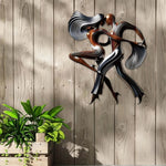 sculpture murale abstraite moderne iron opaque décoration intérieure halloween valentin artistique portrait ondulé noir