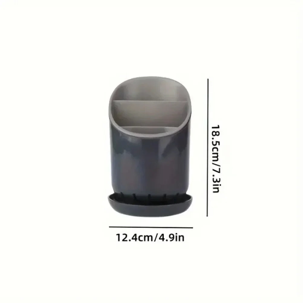 support rangement moderne blanc gris couverts cuisine conteneur plastique imperméable compartiments concaves fourchettes cuillères
