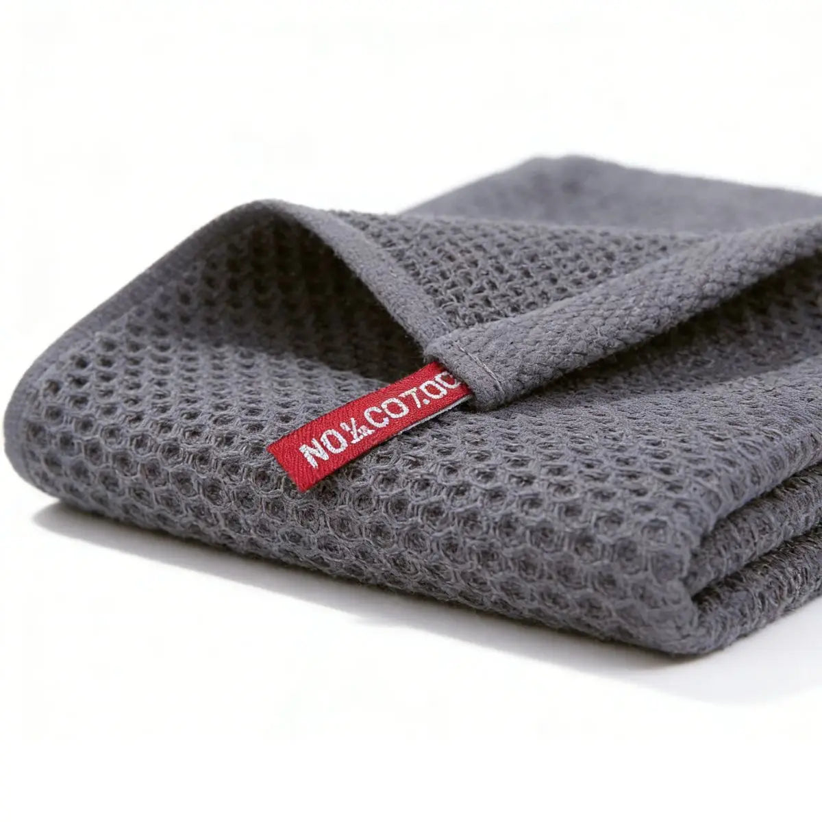 serviettes cuisine coton beige gris rouge maille fine moderne