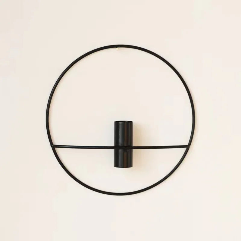 vase mural métal moderne noir or rose transparent déco minimaliste