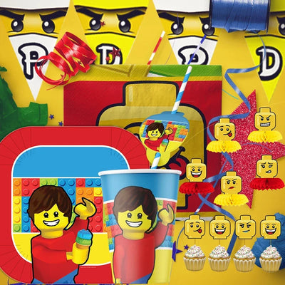 Kit décoration anniversaire enfant avec garnitures gâteau colorées