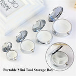 boîte rangement outils portable argenté blanc moderne compact empilable respectueux environnement deux sections compartments