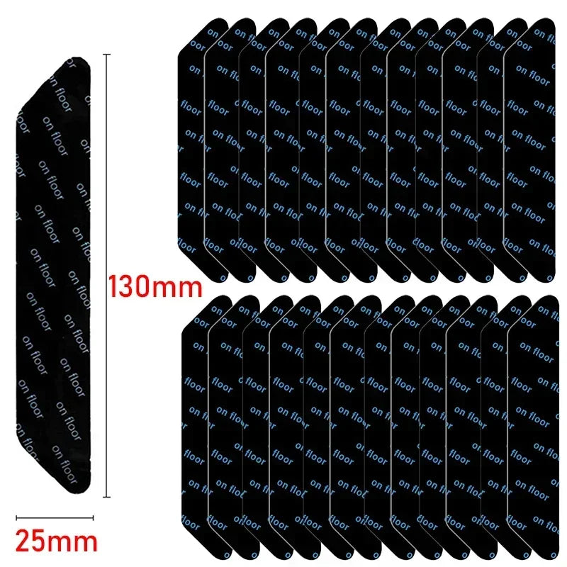 tapis antidérapants adhésifs réutilisables lavables moderne confortable noir gris blanc bleuclair