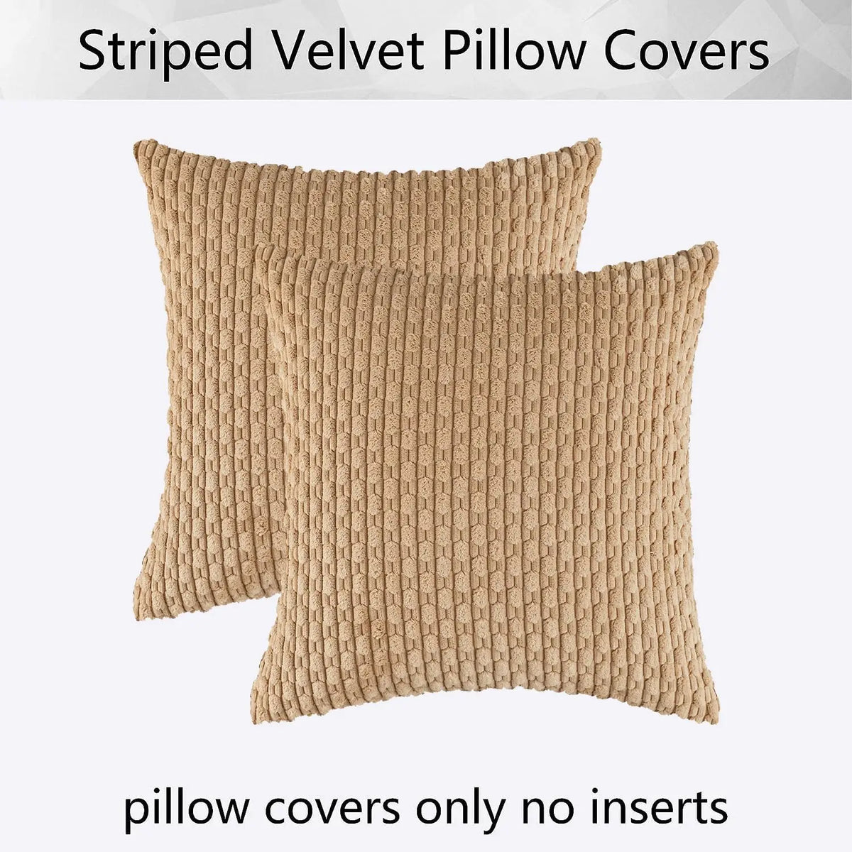 coussin moderne beige adhésif velours côtelé 40x40cm 45x45cm 50x50cm 55x55cm