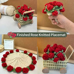 tapis table bouquet roses panier motifs fleuris artisanal main d'œuvre respectueux environnement