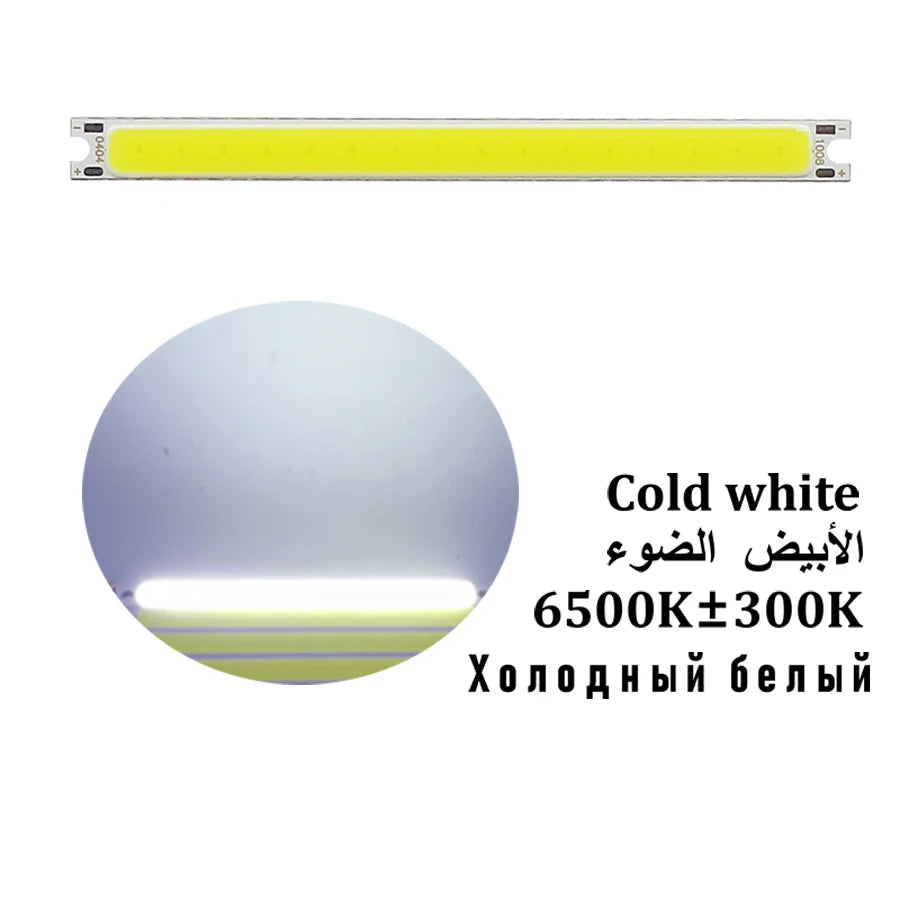 barre led 100x8mm orange verte blanche 5w 12v clips aluminium silicone moderne