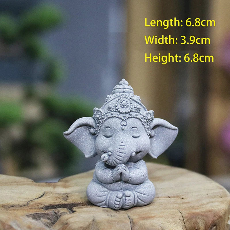 figurine éléphant gris artisanal texture granulée décoration maison statuette intérieure collection tridimensionnelle erotique