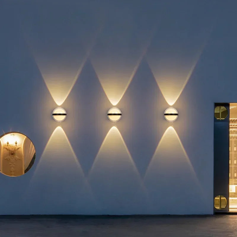 applique murale moderne led noir blanc ip65 verre borosilicate aluminium
