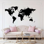 Décoration murale géographique PVC noir