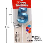 bougies chiffres bleu moderne mariage anniversaire décoration fête enfants baptême noël