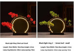anneau lumineux led or rouge feuilles artificielles base métallique moderne artistique festive gifts