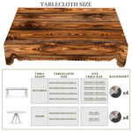 nappe imperméable polyester texture bois marron clair moderne adhésive table extérieure anniversaire mariage festive