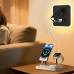 lampe murale led lecture moderne blanc noir cuivre usb projecteur backlight chambre entree