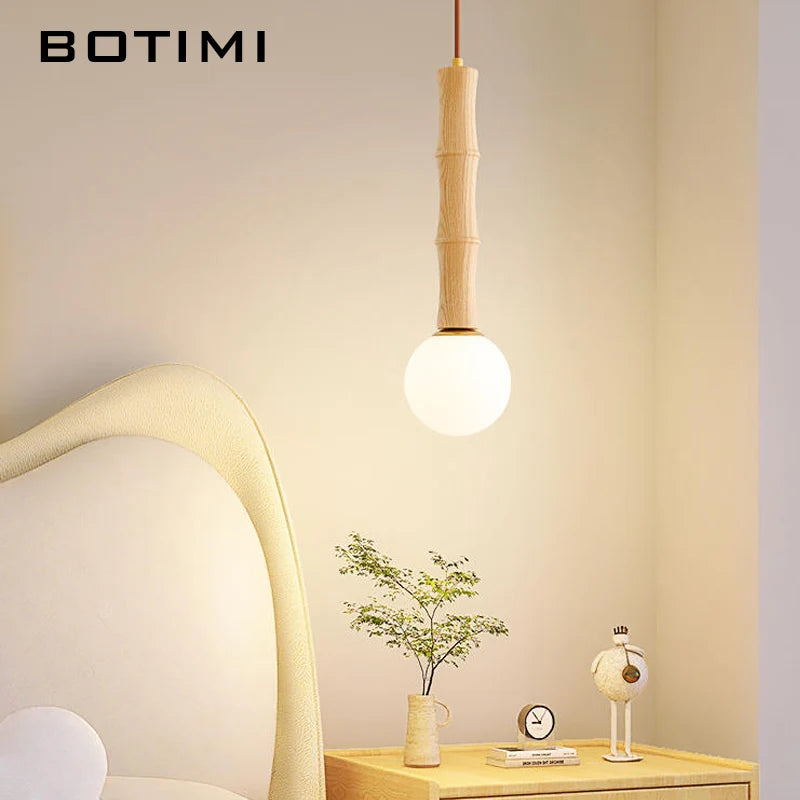 lampe suspendue moderne lampe bois blanc translucide chambre salon étude lumière led blanc chaud