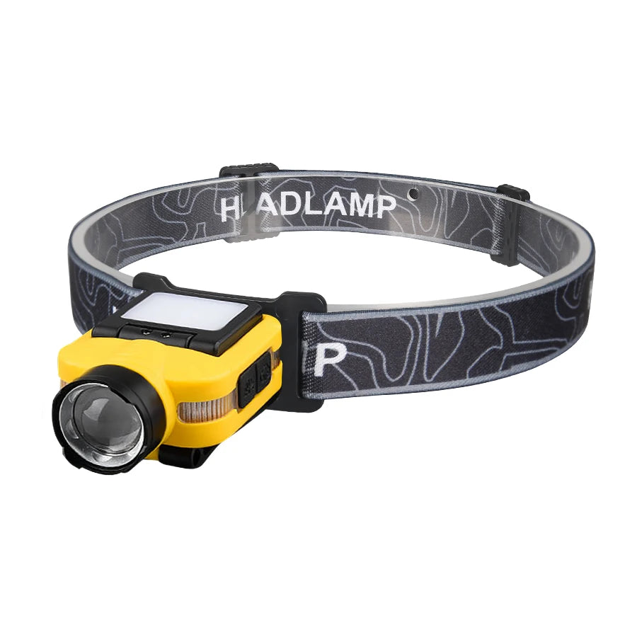 lampe torche rechargeable led noir jaune clip intelligent sensor modernemode haute moyenne basse type