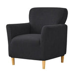 housse fauteuil moderne herringbone gris vert marron polyestère jacquard machine 80cm 90cm restaurant