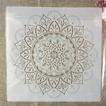 tampon peinture mandala floral géométrique noir beige bricolage scrapbook pochoir décorationOpaque traditionnel
