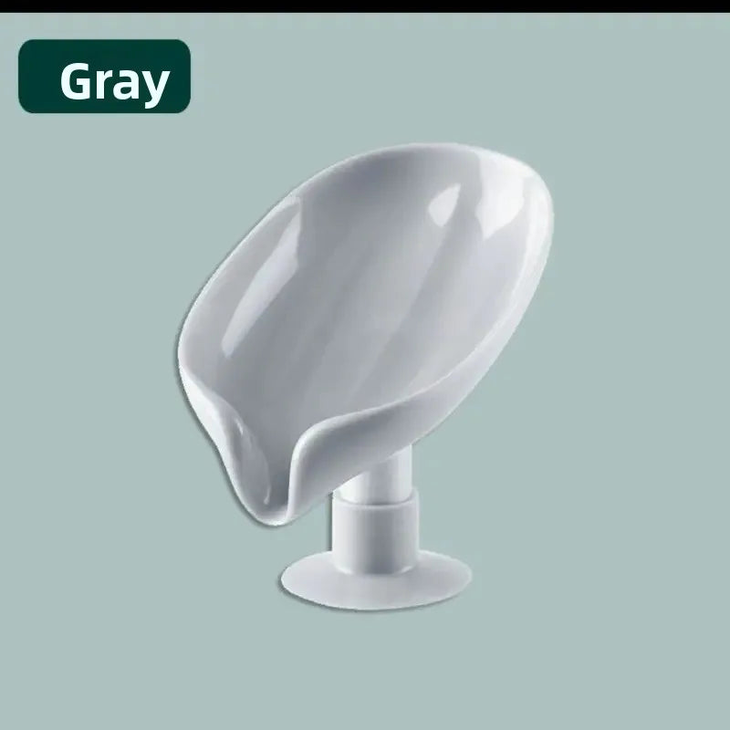 porte savon ventouse bleu gris moderne minimaliste antidérapant drain plastique