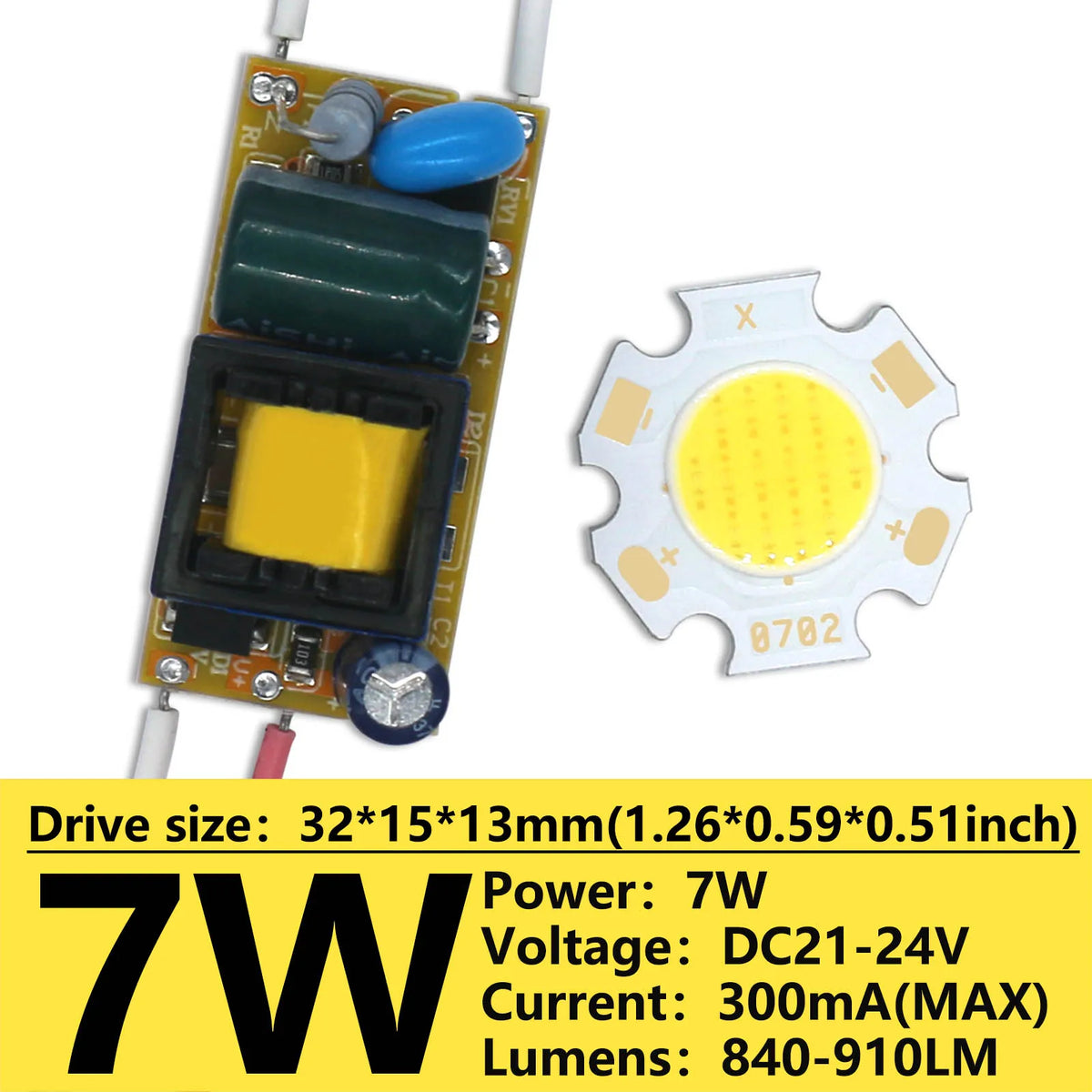 kits led puissants 3w 5w 7w 10w blanc froid neutre chaud 300ma