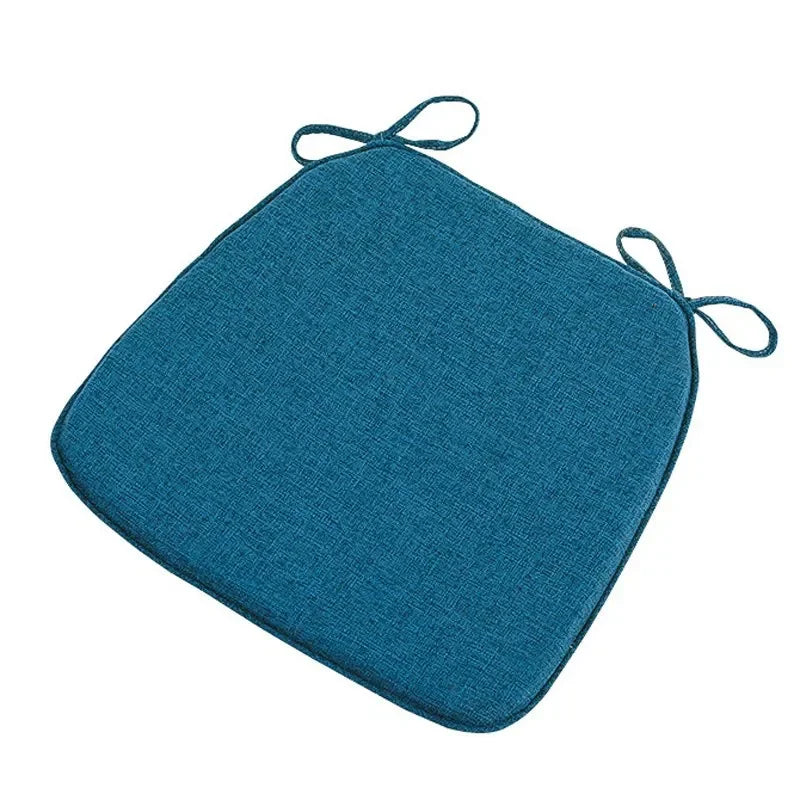 coussin chaise mousse mémoire forme carrée toile lin moderne ruban fixation coloris variés