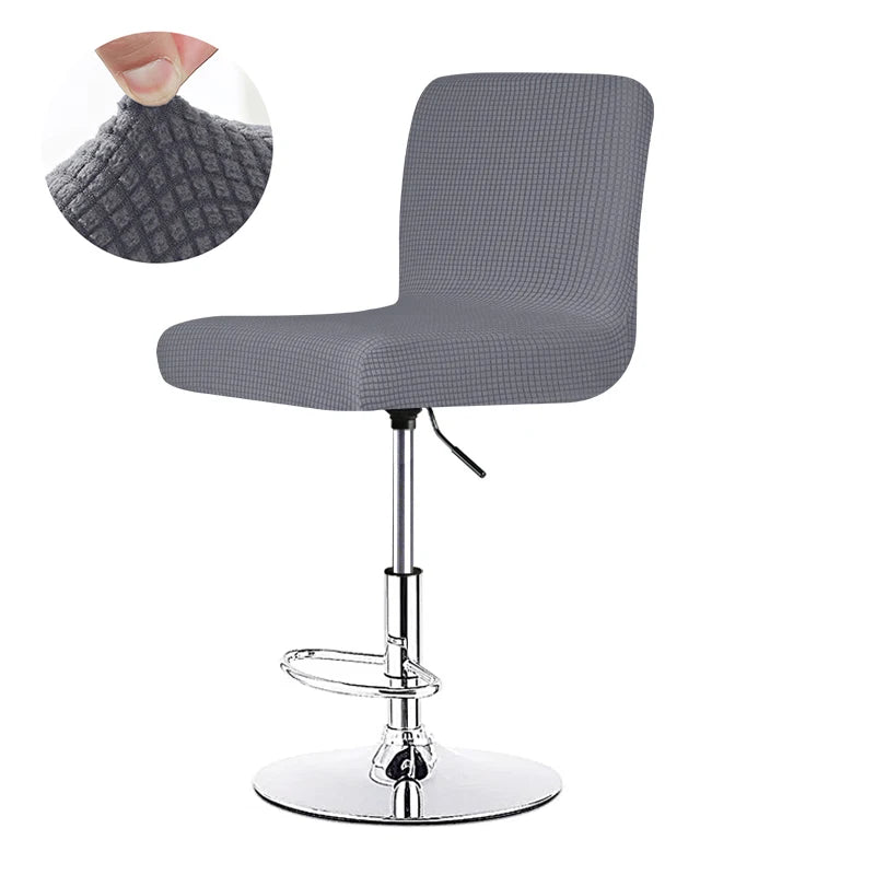 chaise haute moderne tissu carreaux rose gris violet bleu marine beige noir pied rotatif