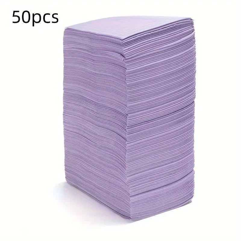 serviettes jetables rose noir bleu clair rayures horizontales simples pack 50 pièces tissu imperméable