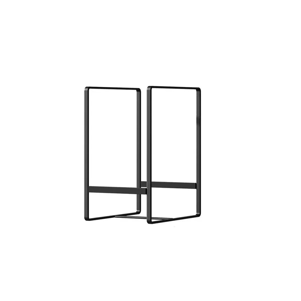 support assiettes noir blanc moderne minimaliste cuisine rangement vertical horizontal ustensiles