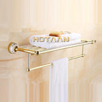 porte serviettes mural acier inoxydable doré moderne barre fixe brillant salle bain accessoire bain