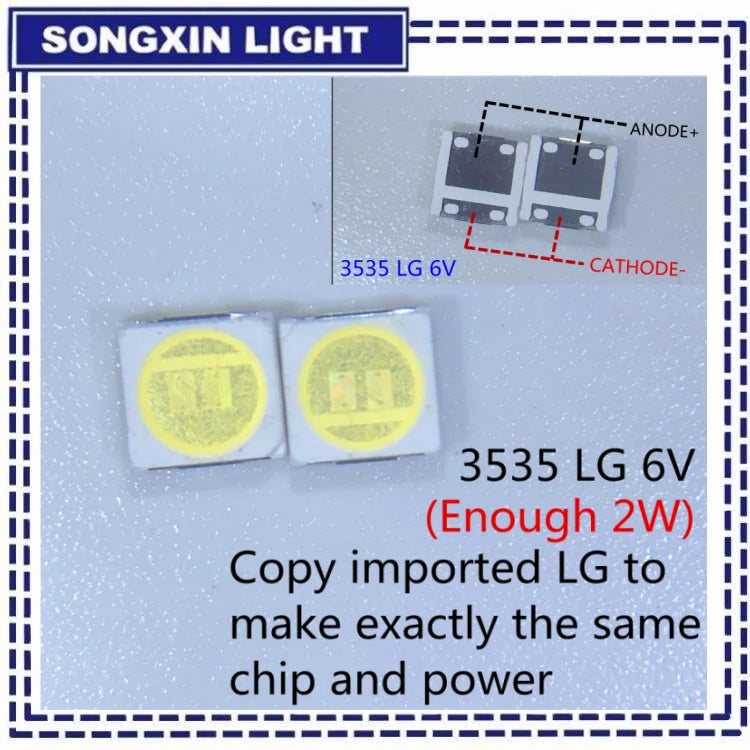 diodes led blanc 3535 réparation tv lcd backlight 6v 2w moderne