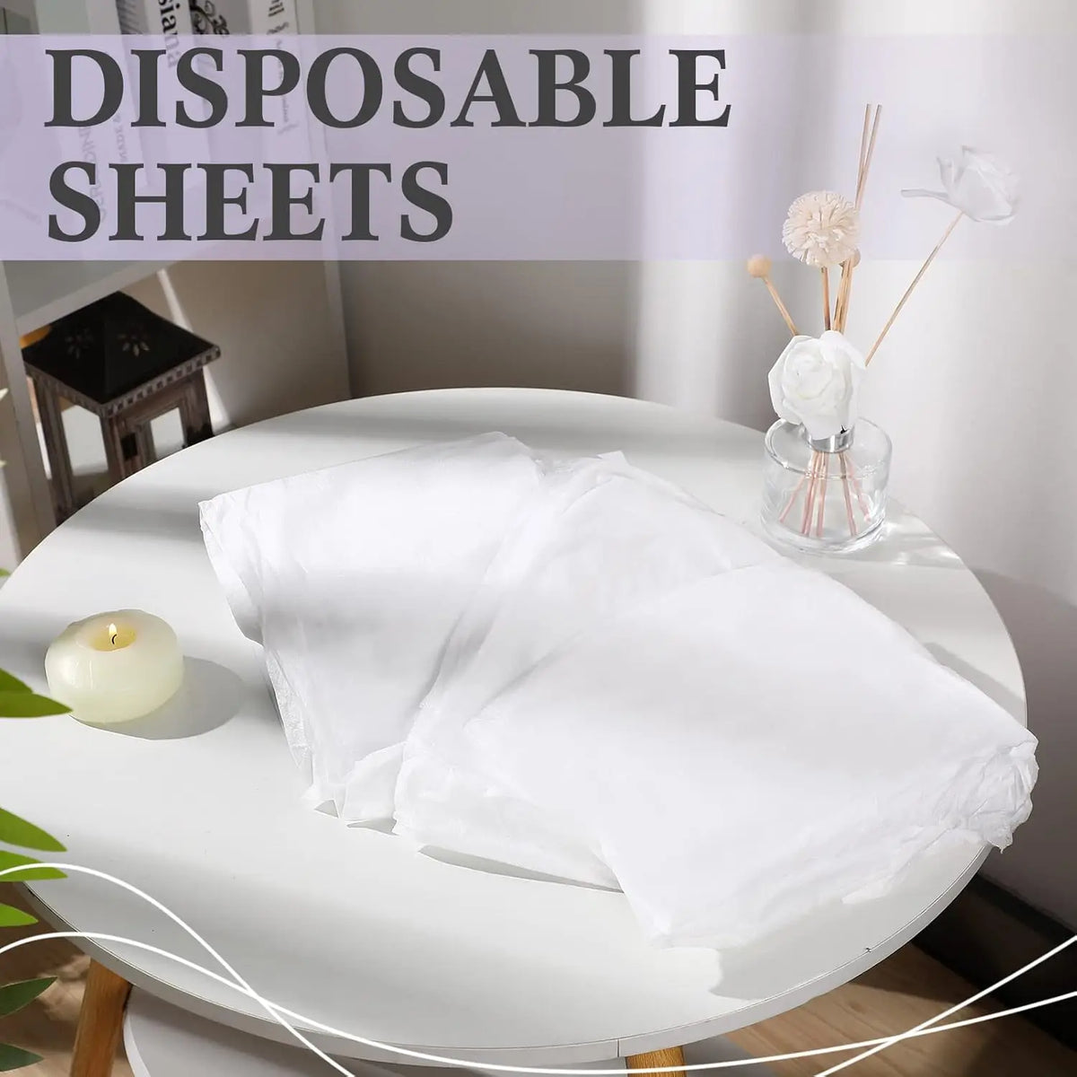 housses table massage jetables blanches adhésives pack 30 textures modernes