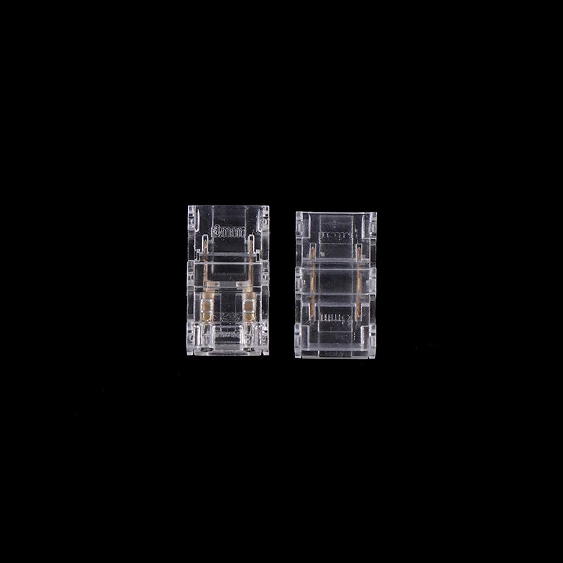 connecteurs led bande transparents contacts dorés clips modernes pratiques 12v sans soudure 8mm