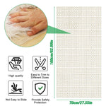 tapis anti dérapant sous couche imperméable texture maillée adhésif beige clair sol dur utilitaire