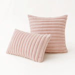 taies d'oreiller peluche rose vert blanc orange lit décoration moderne carré rectangle adhésif