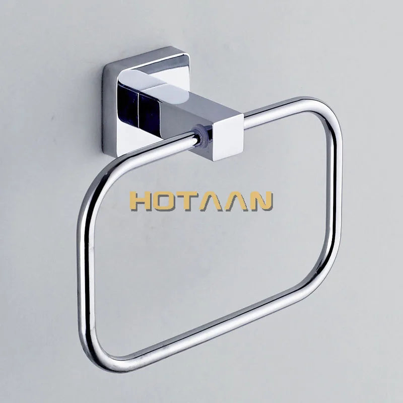 porte serviettes mural acier inoxydable finition lisse moderne argenté minimaliste serviette