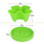 pots fleurs empilables moderne violet vert rose orange grille drainage roues pratiques
