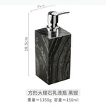 distributeur savon liquide marbre moderne noir blanc gris élégant salle bain