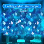 projecteur led extérieur effet eau dynamique poissons koi lotus logo décoration jardin piscine dynamique