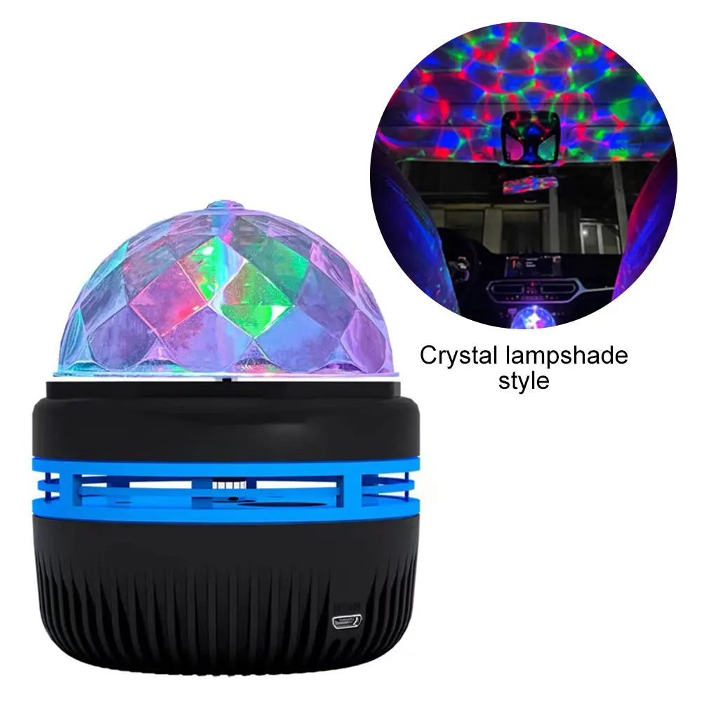 projecteur lune étoiles ambiances changeantes usb led transparent motifs cristallins deco chambre enfants