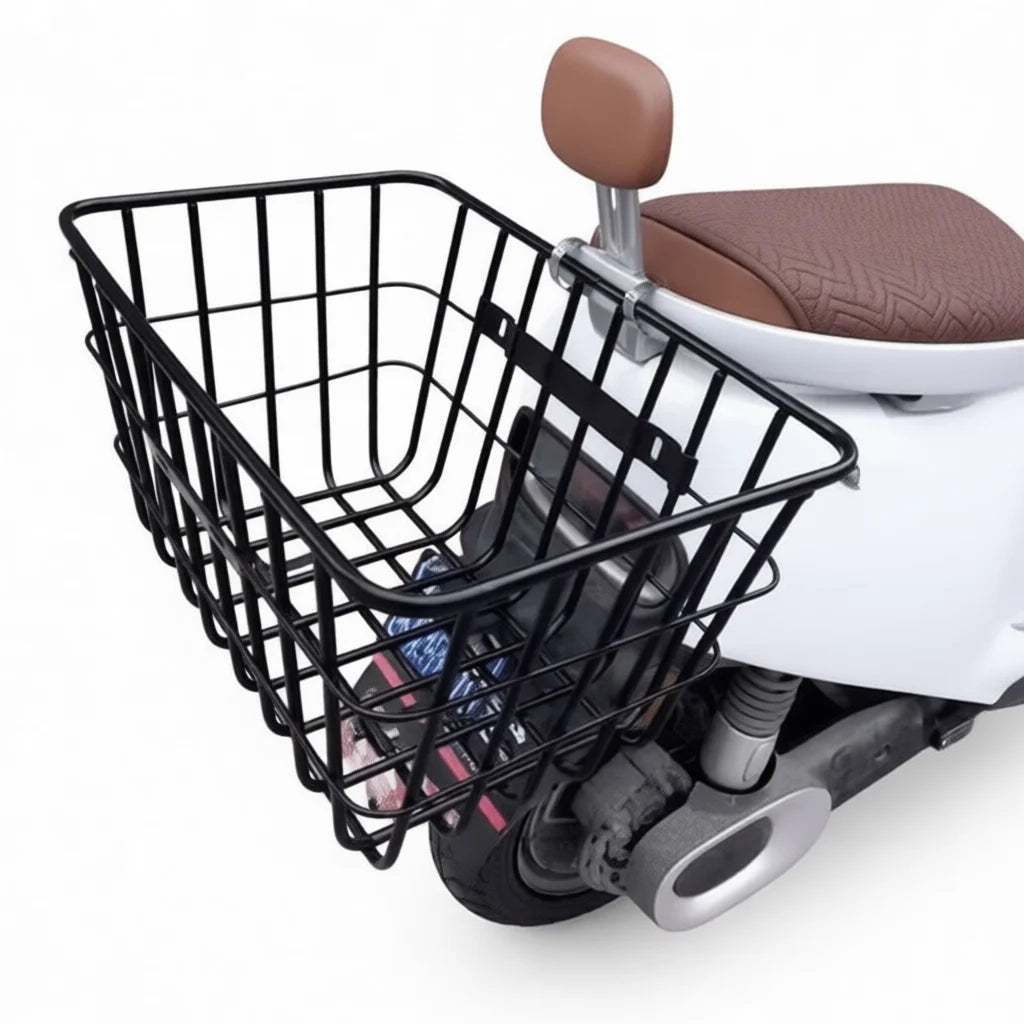 panier vélo acier noir grille moderne clips fixation durable étanchearrière vélo.storage