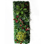 plante artificielle décorative fleurs rouges blanches jardin intérieur extérieur