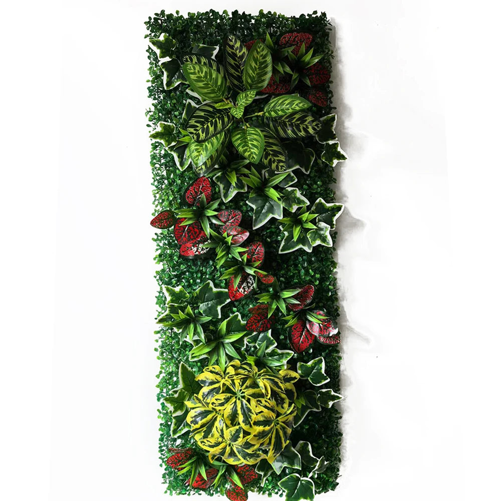 plante artificielle décorative fleurs rouges blanches jardin intérieur extérieur