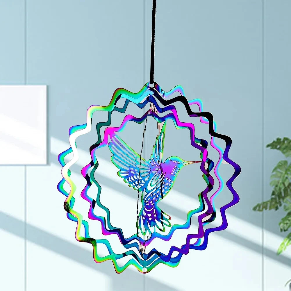 décoration extérieure métal oiseaux papillons violet bleu rose blanc artisanal moderne