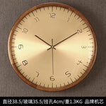 horloge murale moderne décoration salon marbre floral transparent numérique aiguille bois doré