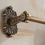 porte serviettes mural bronze ornements floraux vis fixations classique aluminium servant domestique