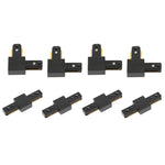 rails suspension blanc noir moderne connecteurs vis assemblage luminaires fixations fonctionnel plat lisse