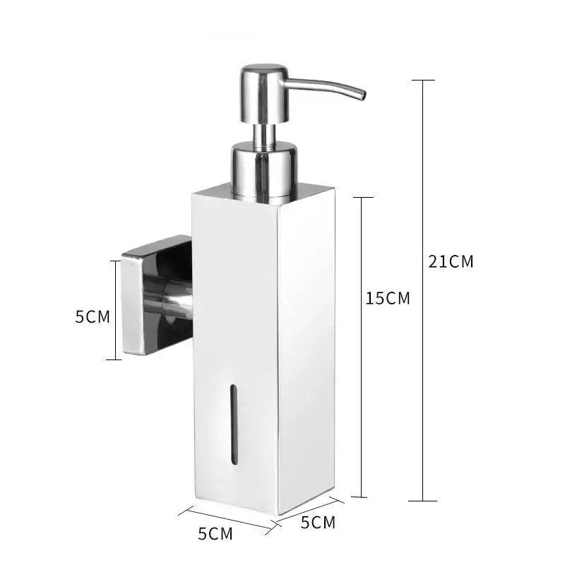 distributeur savon liquide mural or noir argent moderne minimaliste fixé vis sans logo